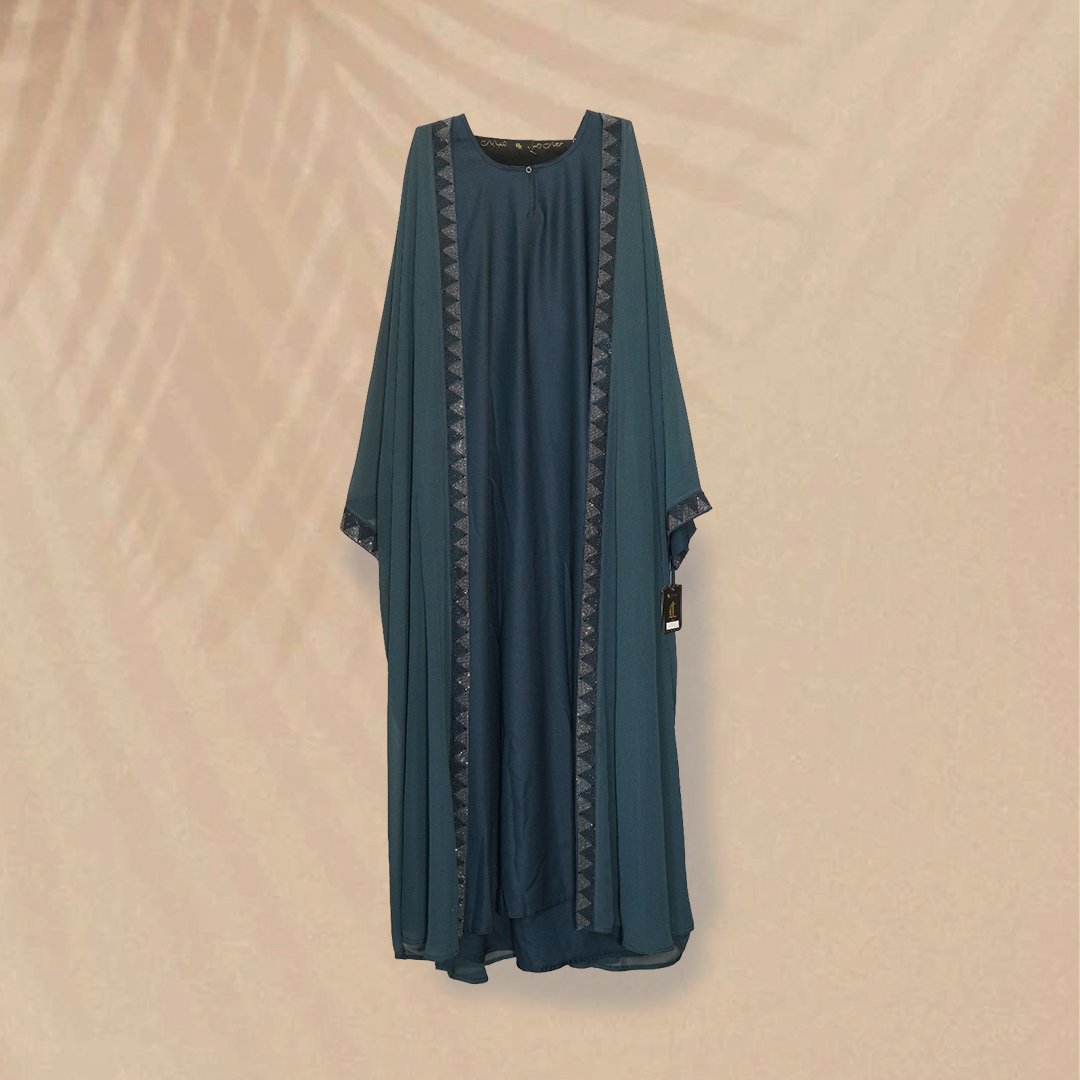 Dark Teal Nida Abaya
