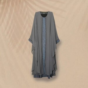 Embroided Butterfly Abaya